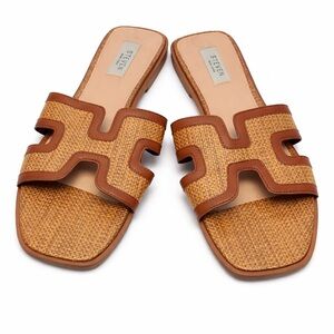 👡✨ Steven by Steve Madden Raffia Slide Sandals – Size 9